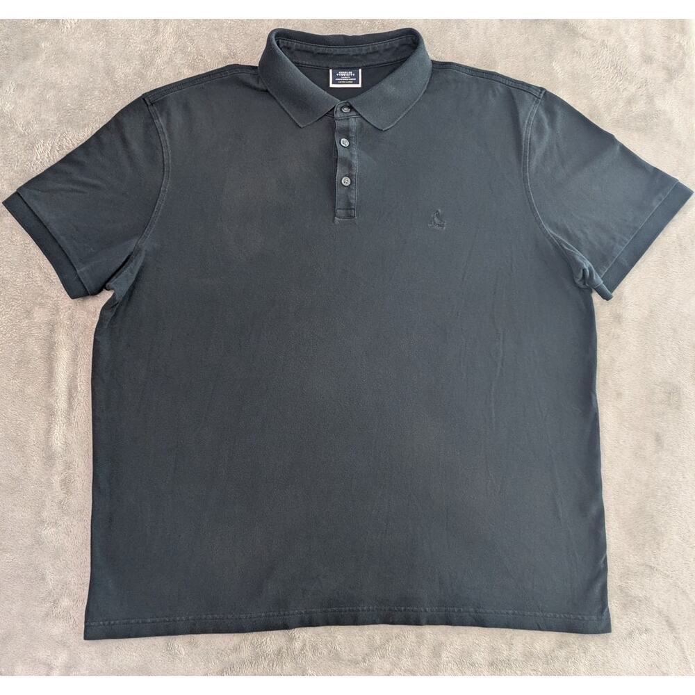 Charles Tyrwhitt Polo Shirt Mens XL Navy Blue Stretch Cotton Embroidered Logo